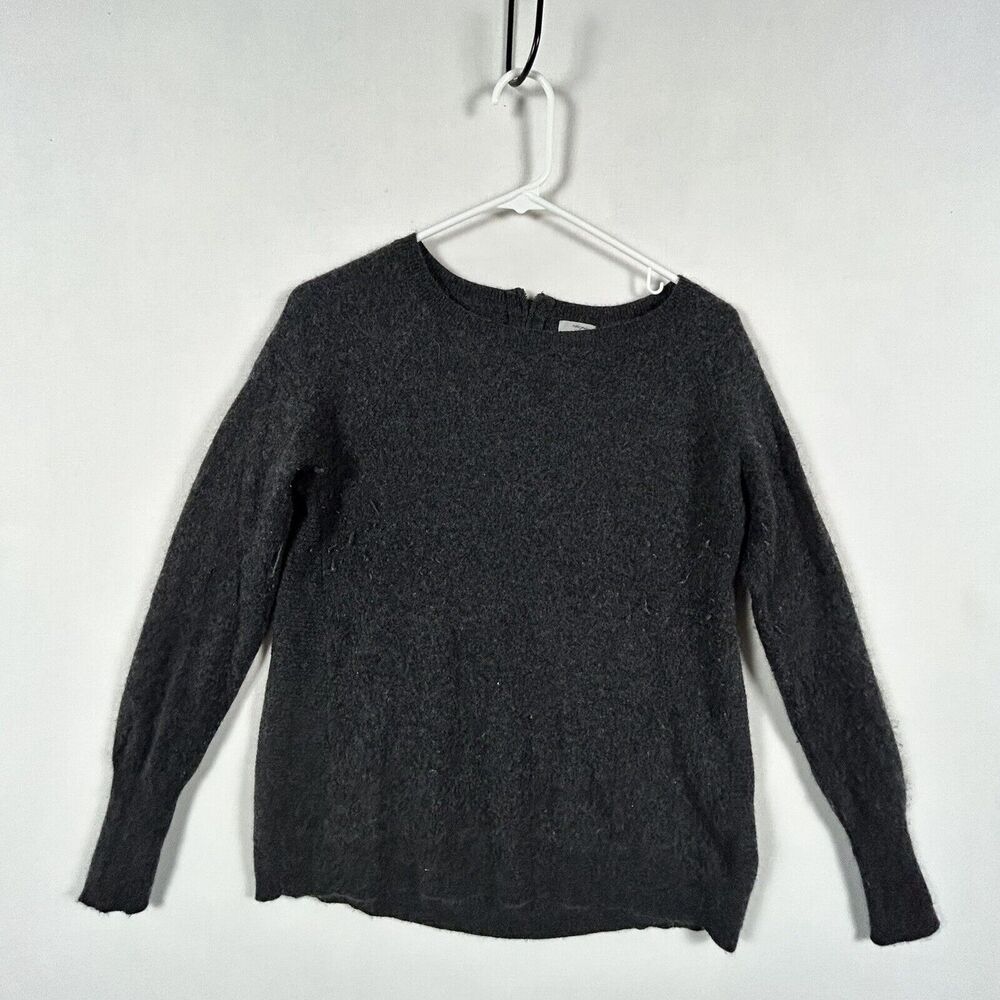 Halogen Sweater Size Medium Gray Cashmere Office Academia Crew Neck Long Sleeve